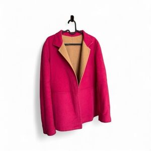 ⭐️ Reversible Hot Pink & Camel 100% Cashmere Jacket – Preowned Luxury - S